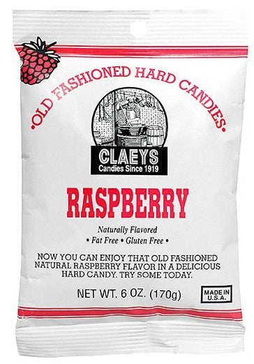 Claeys Raspberry Hard Candy 6 oz