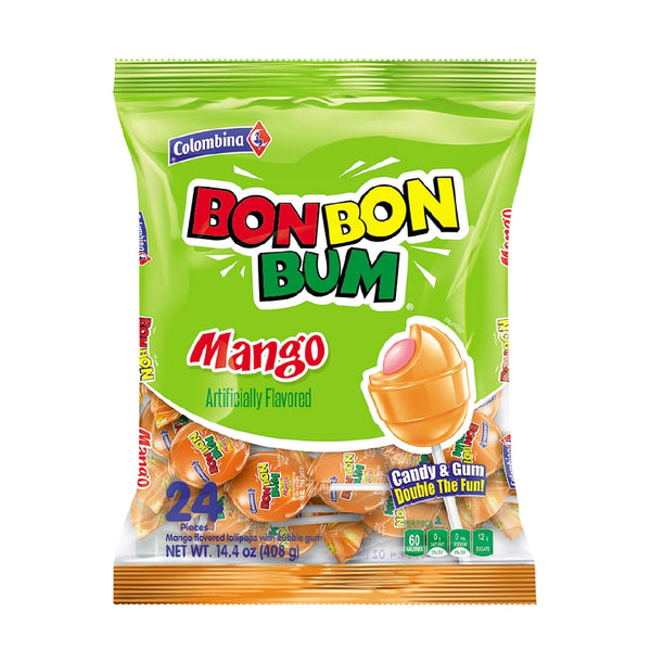 Colombina Bon Bon Bum Mango 24 Count Pops 14.4 oz. Bag