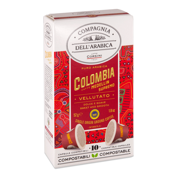 Compagnia Dell'Arabica Puro Arabica Colombia Medellin Supremo for Nespresso 10 Capsules