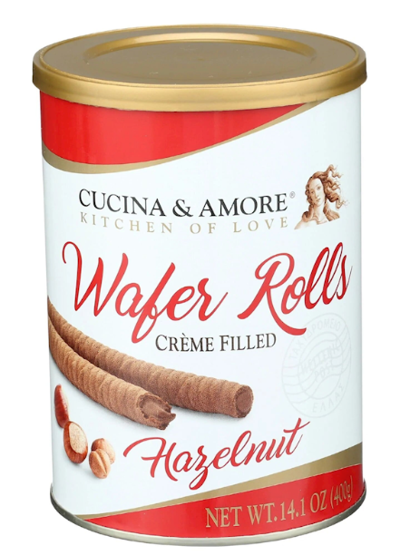 Cucina & Amore Hazelnut Wafer Rolls 400 g