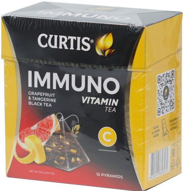 Curtis Immuno With Grapefruit Black Tea 15 Tea Pyramids