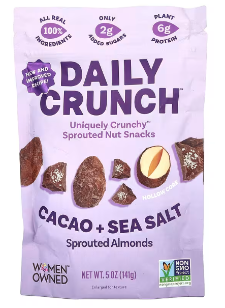 Daily Crunch Almonds Sprouted Cacao and Sea Salt 5 oz