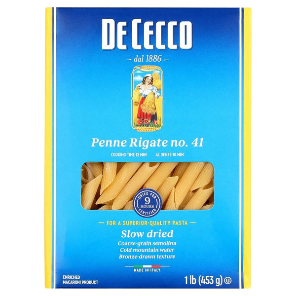 De Cecco Penne Rigate No.41 Pasta, 16 oz