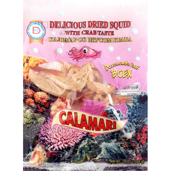 Delicious Dried Calamari Shredded with Crab 65 g