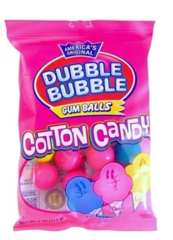 Double Bubble Cotton Candy Chewing Gum 4 oz