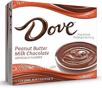 Dove Pudding Mix Peanut Butter Milk Chocolate 3.22 Oz
