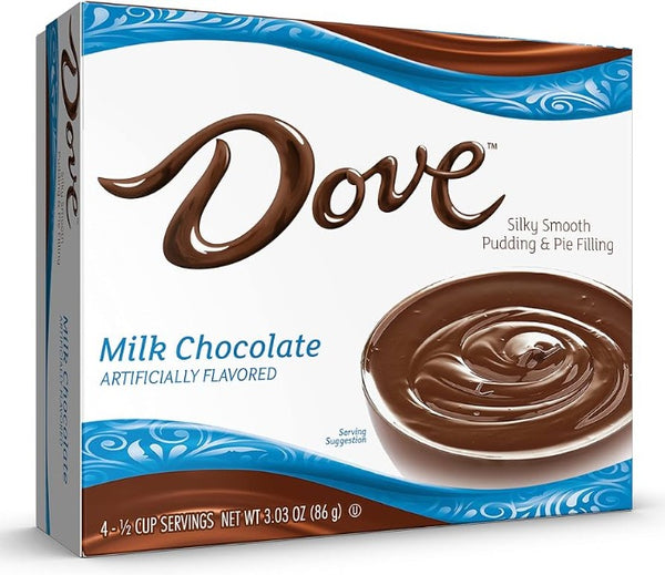 Dove Silky Smooth Pudding Mix and Pie Filling Milk Chocolate 3.03 Oz