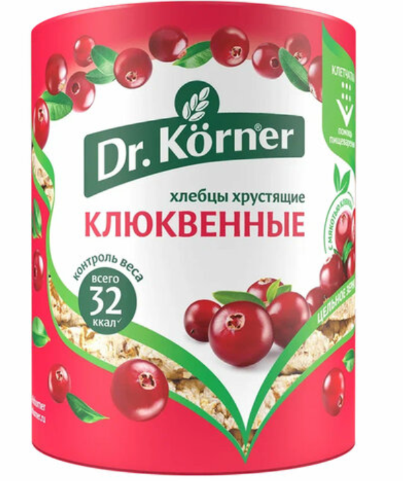 Dr.Korner Crispbread with Cranberries Puffed Cakes 100g