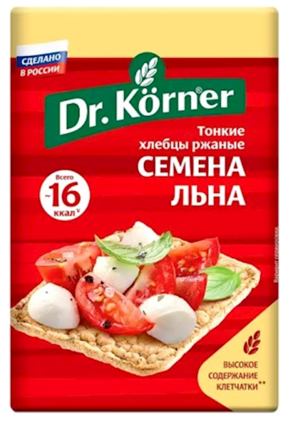 Dr. Korner Crispy Rye Bread with Flax Seeds 100 g