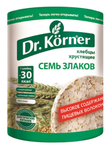 Dr. Korner Seven Grains Crispbread Puffed Cakes 100g