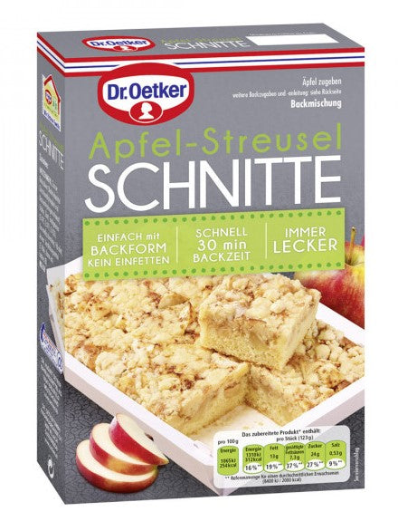 Dr Oetker Apfel-Streusel Schnitte 355g