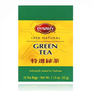 Dynasty 100% Natural Green Tea 16 Tea Bags 1.13 oz box with bold yellow and green packaging, ideal for health-conscious tea drinkers.