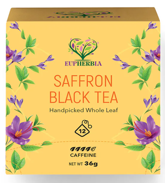 Eupherbia Saffron Black Tea 12 Tea Sachets