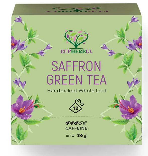 Eupherbia Saffron Green Tea 12 Tea Sachets