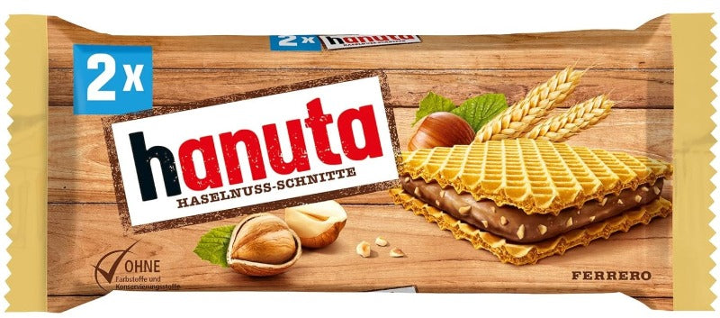 Ferrero Hanuta Hazelnut Chocolate Wafers 2 x 22g