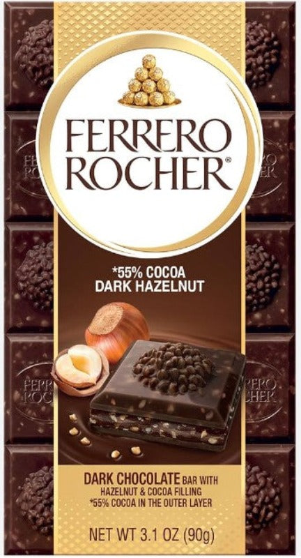 Ferrero Rocher Dark Chocolate Hazelnut 3.1 Oz