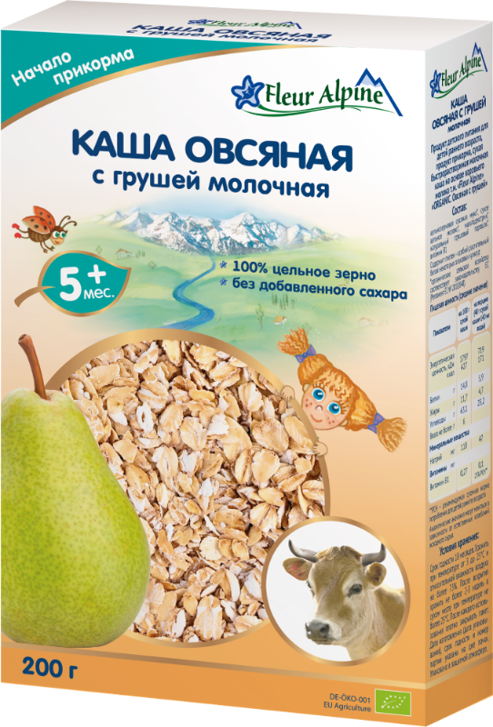 Fleur Alpine Milk Oat Cereal with Pear 200g