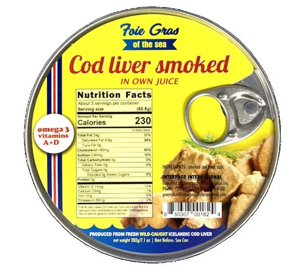 Foie Gras of the Sea Cod Liver Smoked in Own Juice 7.12 oz