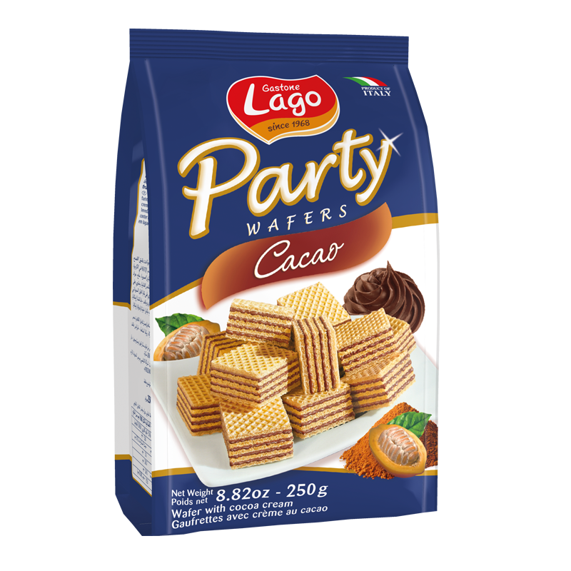 Gastone Lago Party Wafers Chocolate Cream Filling 8.82 oz