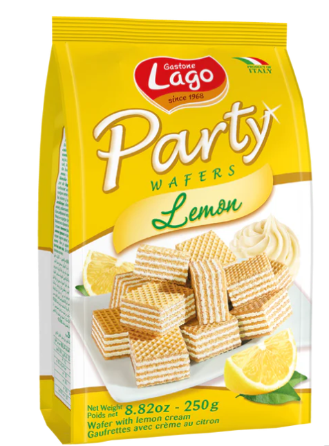 Gastone Lago Party Wafers Lemon Cream Filling 8.82 oz