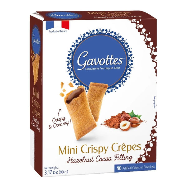 Gavottes Mini Crispy Crepes with Hazelnut and Cocoa Filling 3.17 oz