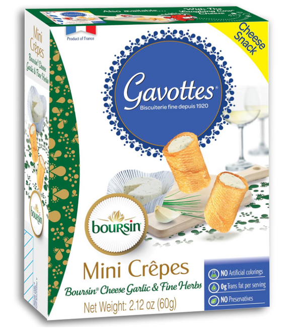 Gavottes Savory Crispy Crêpes with Boursin Cheese 60 g