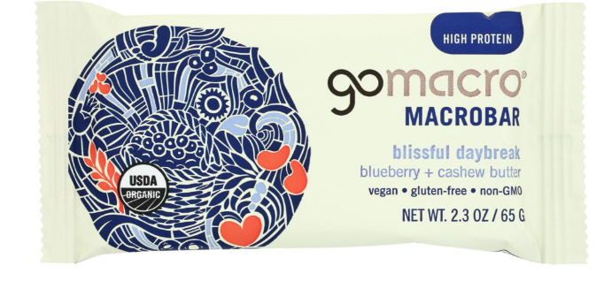 GoMacro Macrobar Blueberry Cashew Butter Bar 2.3 oz