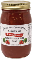 Grandma's Jam House Homestyle Strawberry Rhubarb Jam 16 oz
