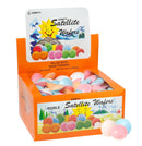 Gustaf's Satellite Wafers 240ct box with colorful candy wafers filled with sour powder, ideal for candy lovers and bulk snack purchases.