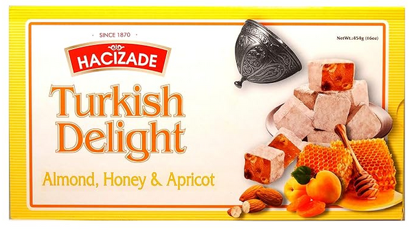 Hacizade Turkish Delight With Almond, Honey & Apricot 16 oz