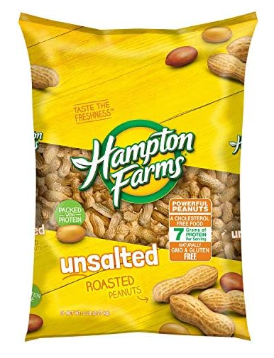 Hampton Farms Unsalted in-Shell Peanuts 5 lb