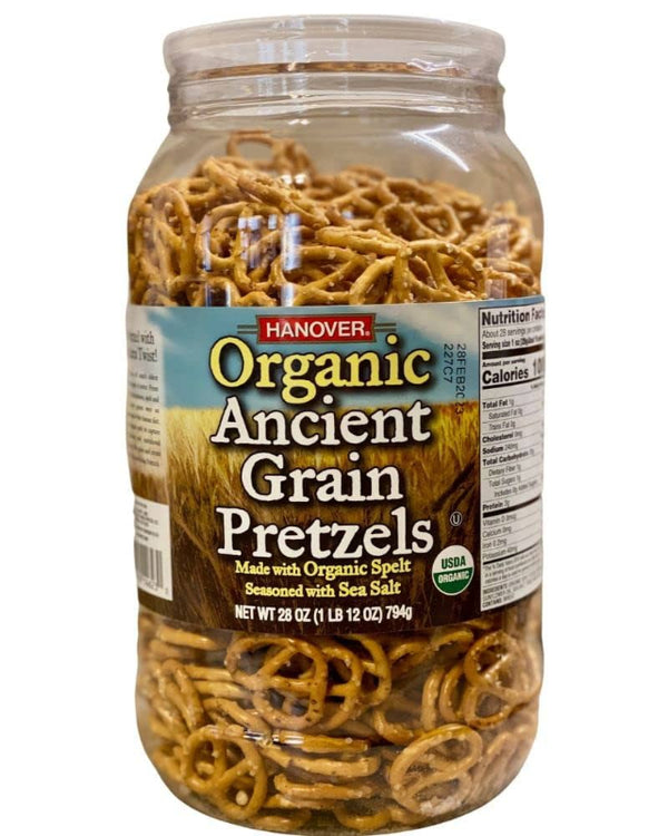 Hanover Organic Ancient Grain Pretzels with Sea Salt 28 oz