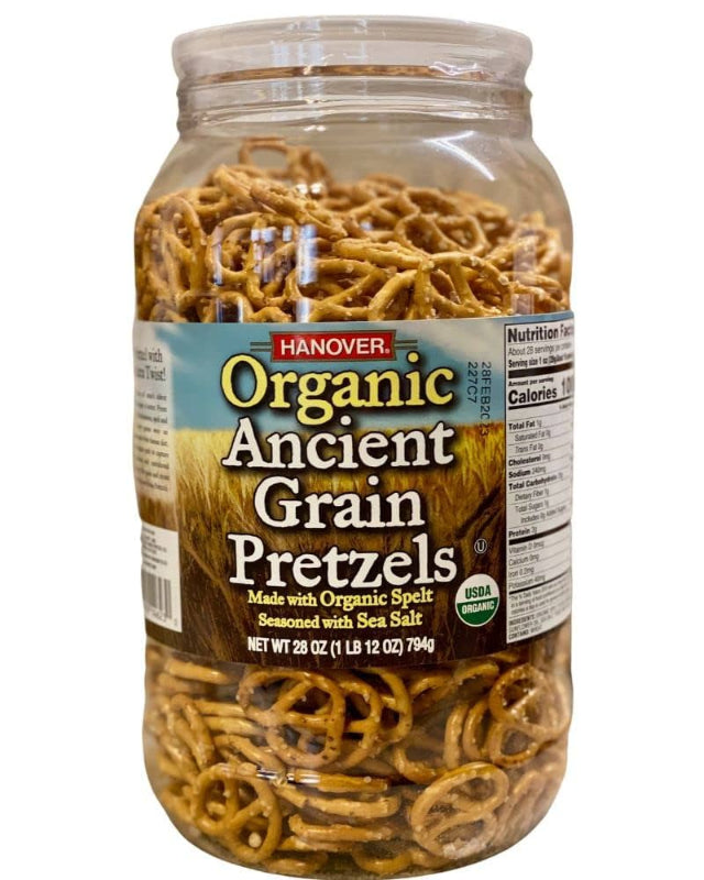 Hanover Organic Ancient Grain Pretzels with Sea Salt 28 oz