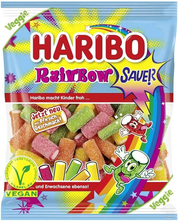 Bonbons gommeux Haribo Rainbow Sauer 160g