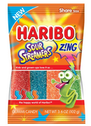 Haribo Z!NG Sour Streamers Gummy Candy 102 g