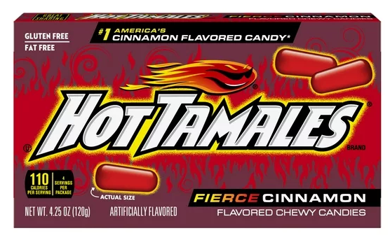 Hot Tamales Fierce Cinnamon Chewy Candy 4.25 oz
