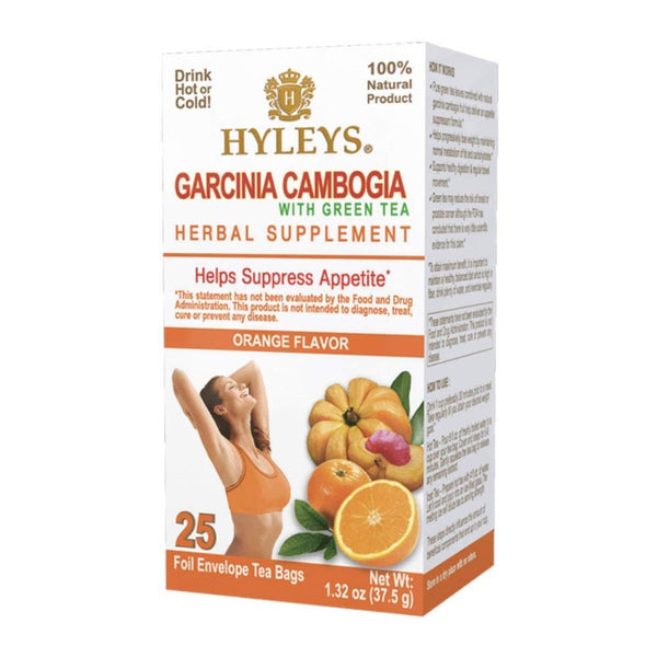 Hyleys Tea Garcinia Cambogia Green Tea with Orange Flavor 25 Tea Bags