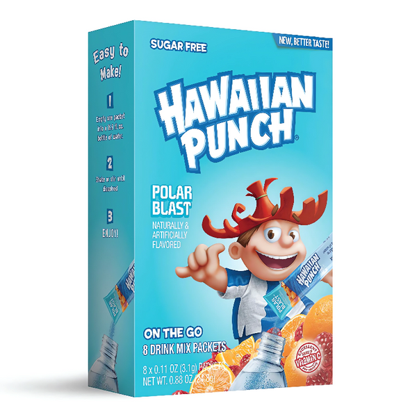 Hawaiian Punch Polar Blast Powdered Drink Mix 8 Packets