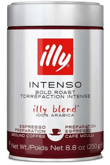 Illy Intenso Ground Espresso Coffee Bold Roast 8.8 oz