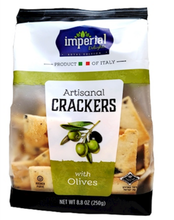 Imperial Delights Artisanal Crackers with Olives 250 g