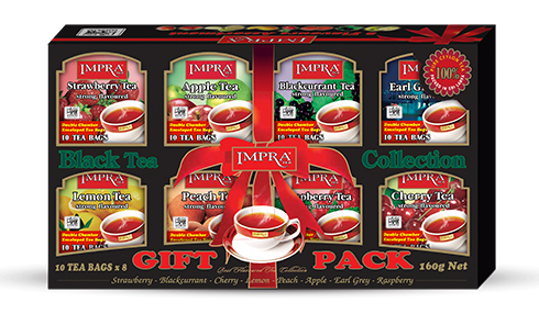 Impra Black Tea Collection Gift Pack 8 Flavors 80 Tea Bags