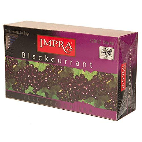 Impra Ceylon Tea Blackcurrant Pure 100 Tea Bags