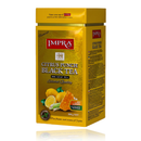 Yellow box of Impra Citrus Punch Black Tea on a white background