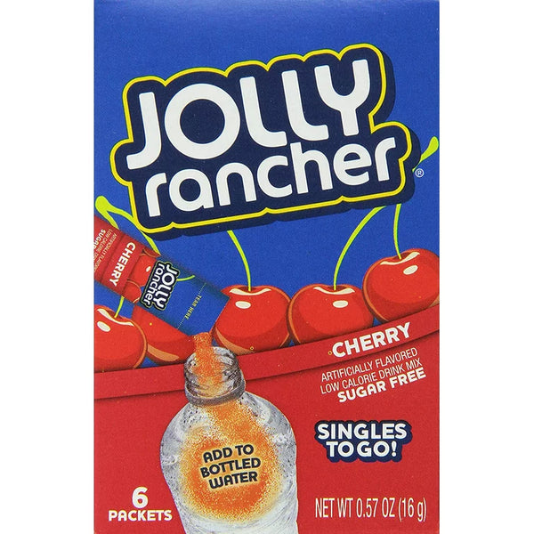 Jolly Rancher Cherry Sugar Free Powdered Drink Mix 6 Packets