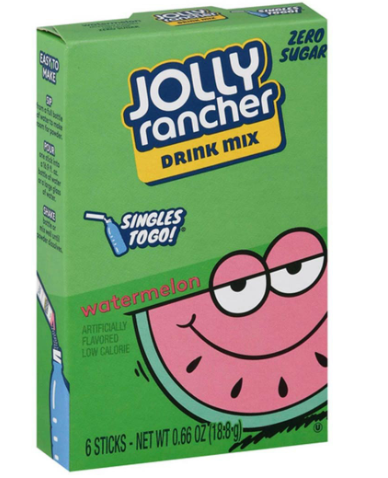 Jolly Rancher Watermelon Sugar Free Powdered Drink Mix 6 Packets