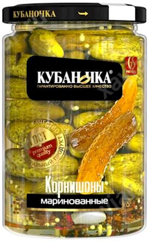 Kubanochka Pickles Cornichons Marinated 680 g