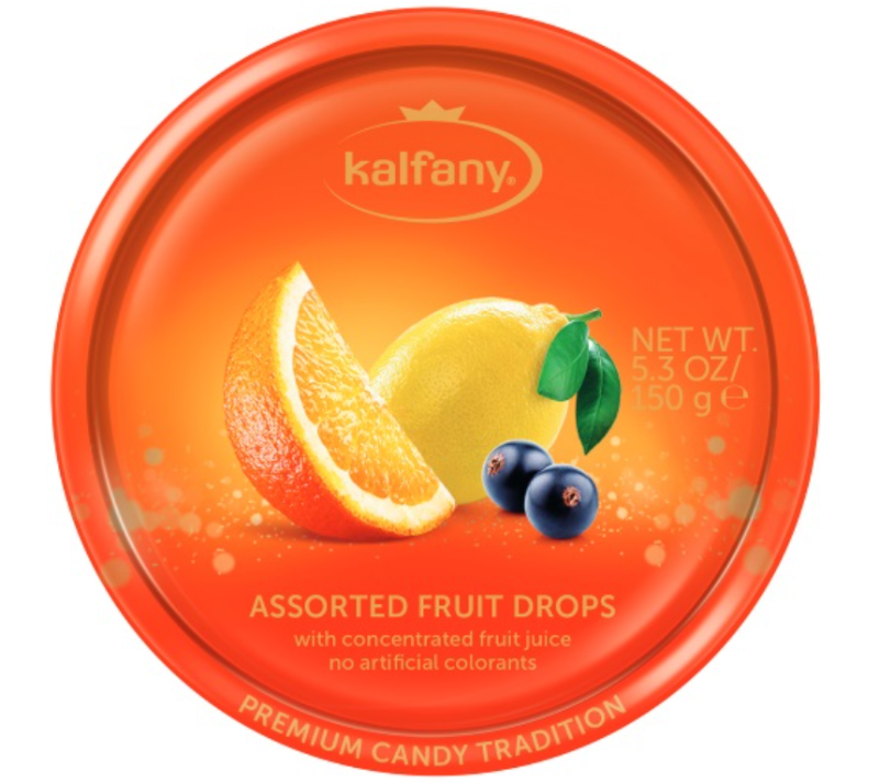 Kalfany Assorted Fruit Hard Candies 150 g