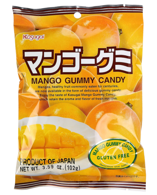 Kasugai Fruit Mango Gummy Candy 3.59 oz