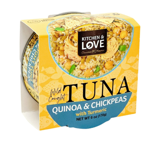 Kitchen & Love Tuna Quinoa & Chickpeas with Turmeric in Olive Oil 6 oz