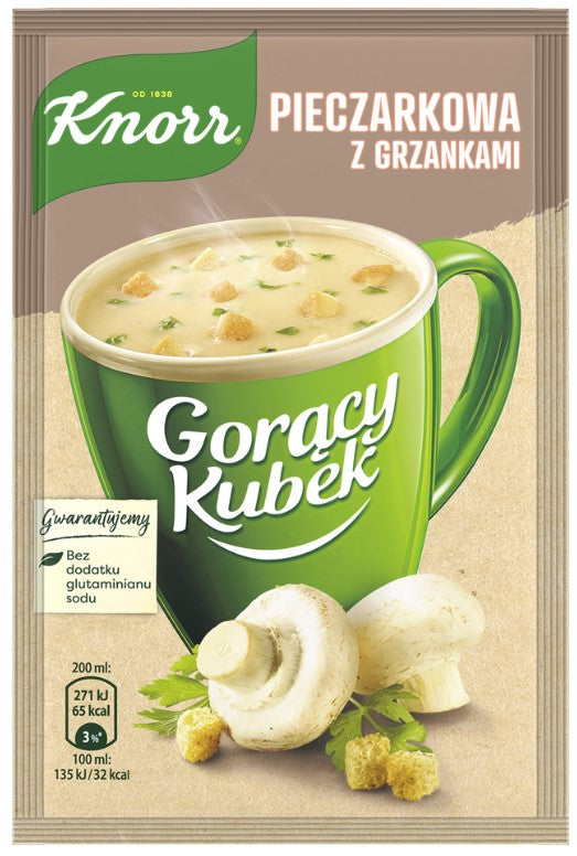Knorr Goracy Kubek Pieczarkowa Z Grzankami 15g